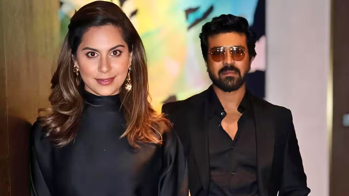 রাম চরণ ও তার স্ত্রী উপাসনা কামিনেনি।   ছবি - সংগৃহীত