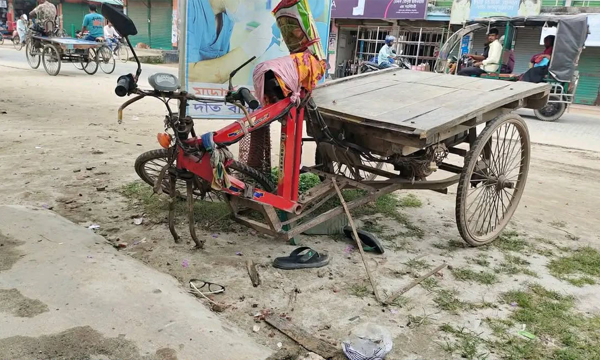 রাণীশংকৈলে মোটরসাইকেল–ভ্যান মুখোমুখি সংঘর্ষে বৃদ্ধ নিহত