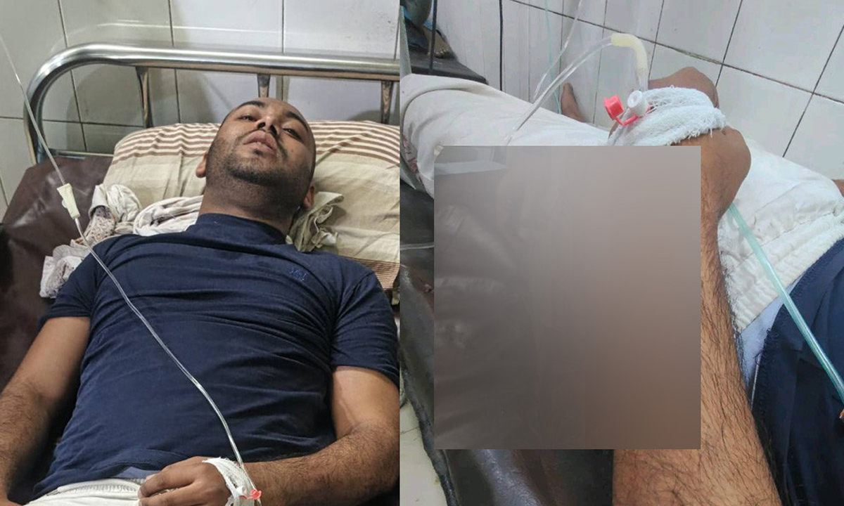 আহত  ঢাকা–১৮ আসনের স্বতন্ত্র এমপি পদপ্রার্থী মহিউদ্দিন রনি। ছবি- সংগৃহীত