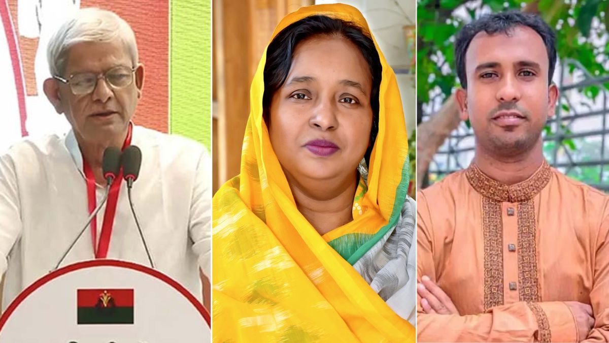 ফখরুল ইসলাম, সেলিনা হায়াৎ আইভী ও আবু হানিফ। ক্লোলাজ ছবি