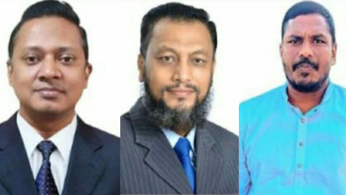যুবদলের বহিষ্কারাদেশ প্রত্যাহার হওয়া তিন নেতা। ছবি- রূপালী বাংলাদেশ