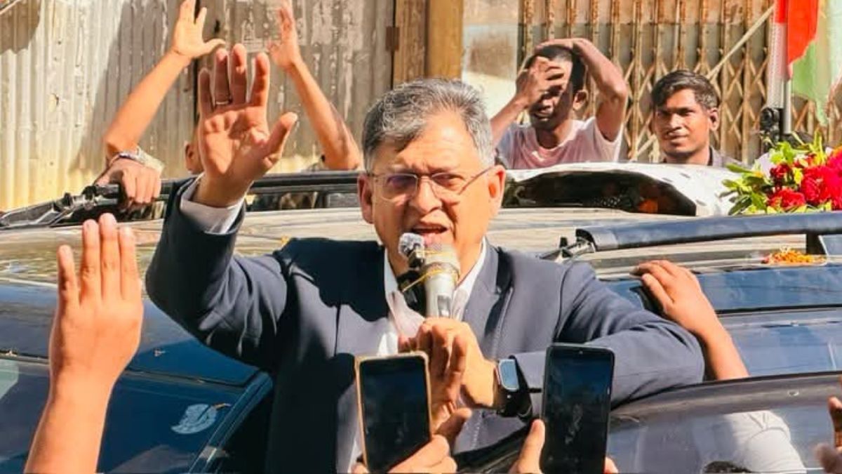 বক্তব্য দেন বিএনপির জাতীয় স্থায়ী কমিটির সদস্য সালাহউদ্দিন আহমেদ। ছবি- রূপালী বাংলাদেশ