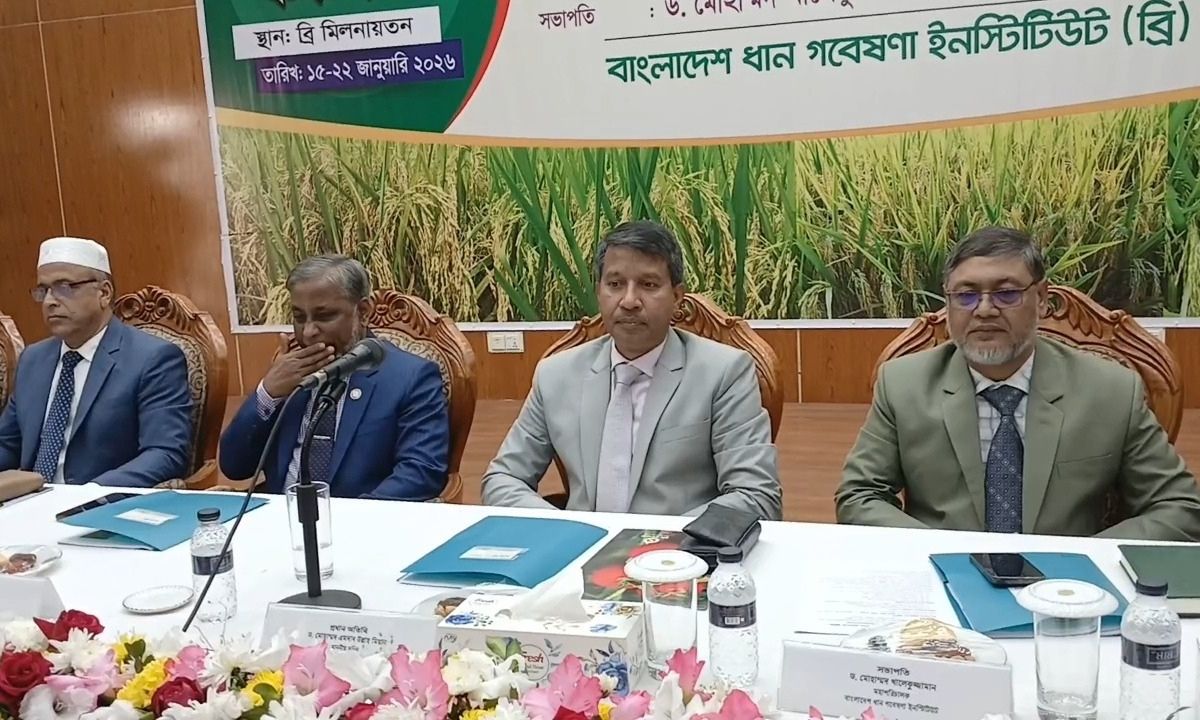 গাজীপুরে বাংলাদেশ ধান গবেষণা ইনস্টিটিউটের বার্ষিক গবেষণা পর্যালোচনা কর্মশালা। ছবি : রূপালী বাংলাদেশ