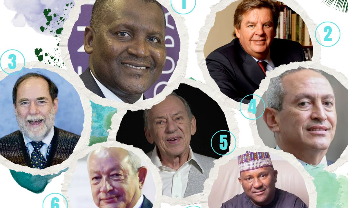 ২০২৫ সালে আফ্রিকার ধনীরা- ১. আলিকো ডাঙ্গোতে; ২. জোহান রুপার্ট; ৩. নিকি ওপেনহাইমার; ৪. নাসেফ সাওয়ারিস; ৫. নাথান কিরশ; ৬. নাগুইব সাওয়ারিস; ৭. আব্দুলসামাদ রবিউ। ছবি - সংগৃহীত