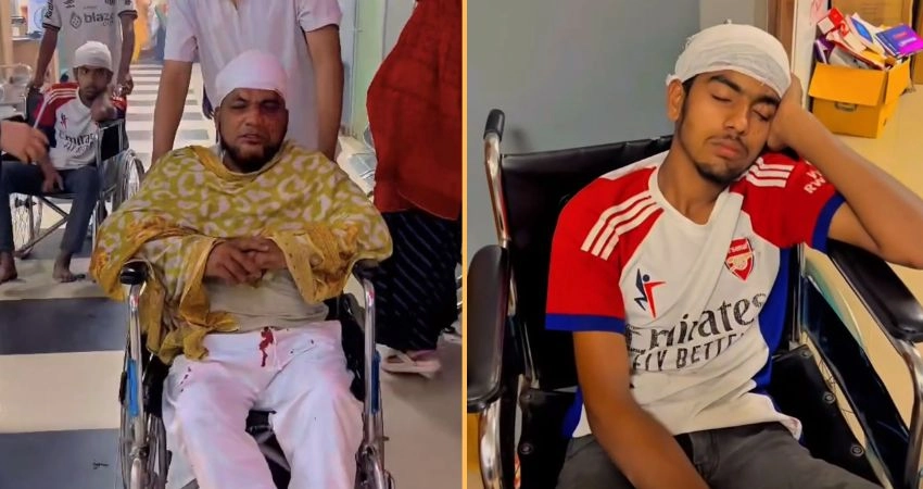 আহতদের মধ্যে দুজন। ছবি : রূপালী বাংলাদেশ