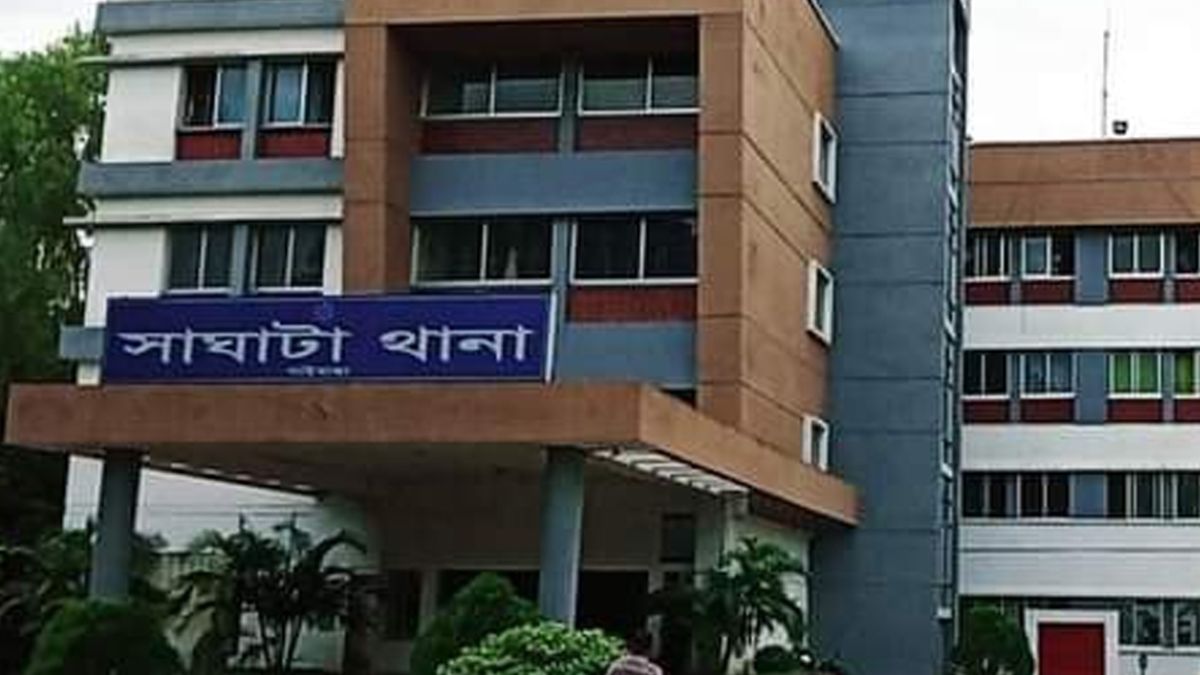 সাঘাটা থানা। ছবি- সংগৃহীত