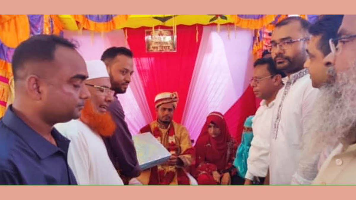 কাশিমারি ইউনিয়নের বিএনপি নেতার মেয়ের বিয়ে অনুষ্ঠান। ছবি- রূপালী বাংলাদেশ
