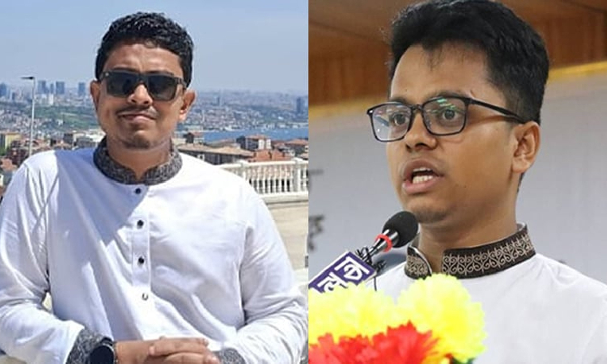 শিবির সমর্থিত প্যানেলের ভিপি-জিএস প্রার্থী সাদিক কায়েম ও এসএম ফরহাদ। ছবি- সংগৃহীত