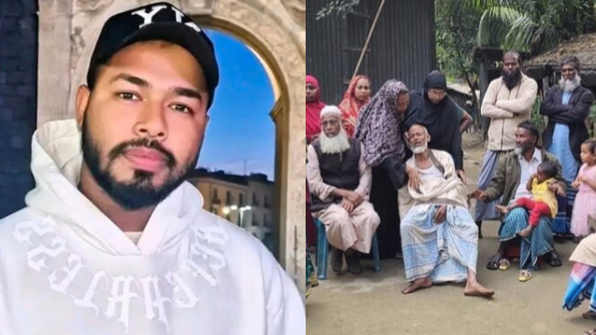 নিহত নাঈম ইসলাম শান্ত ও তার পরিবারের আহাজারি।  ছবি- সংগৃহীত