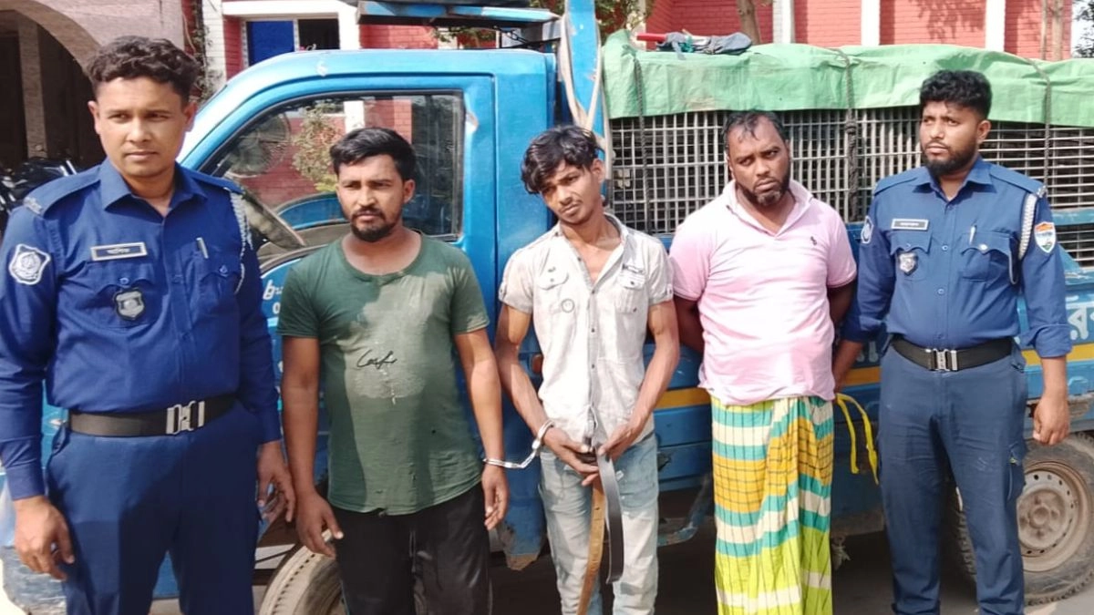 আটককৃতরা। ছবি : রূপালী বাংলাদেশ