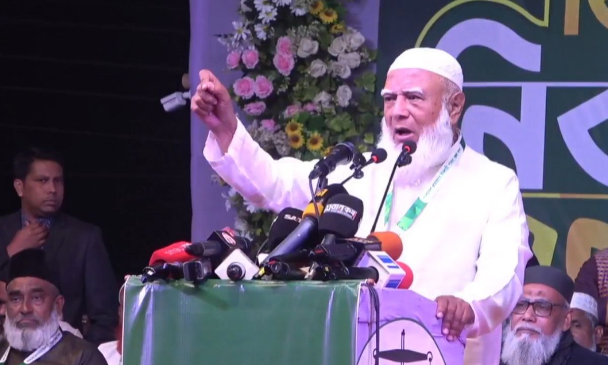বক্তব্য দেন বাংলাদেশ জামায়াতে ইসলামীর আমির ডা. শফিকুর রহমান। ছবি : রূপালী বাংলাদেশ