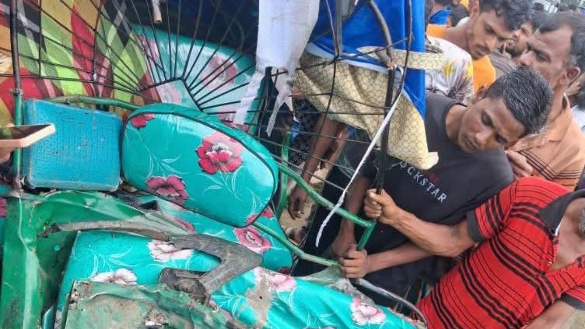 সুনামগঞ্জে বাস-সিএনজি সংঘর্ষ। ছবি- সংগৃহীত