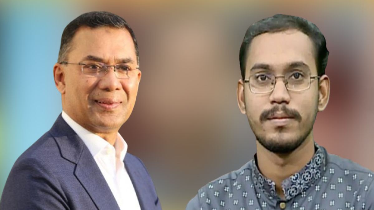 তারেক রহমান ও হান্নান মাসউদ। ছবি- রূপালী বাংলাদেশ