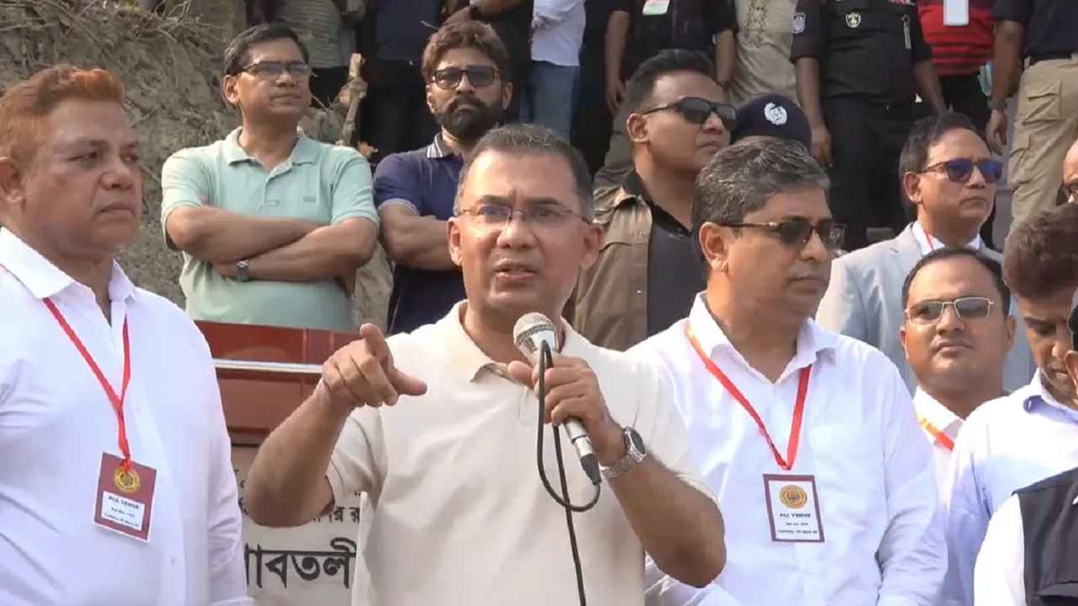 বক্তব্য দেন প্রধানমন্ত্রী তারেক রহমান। ছবি : রূপালী বাংলাদেশ