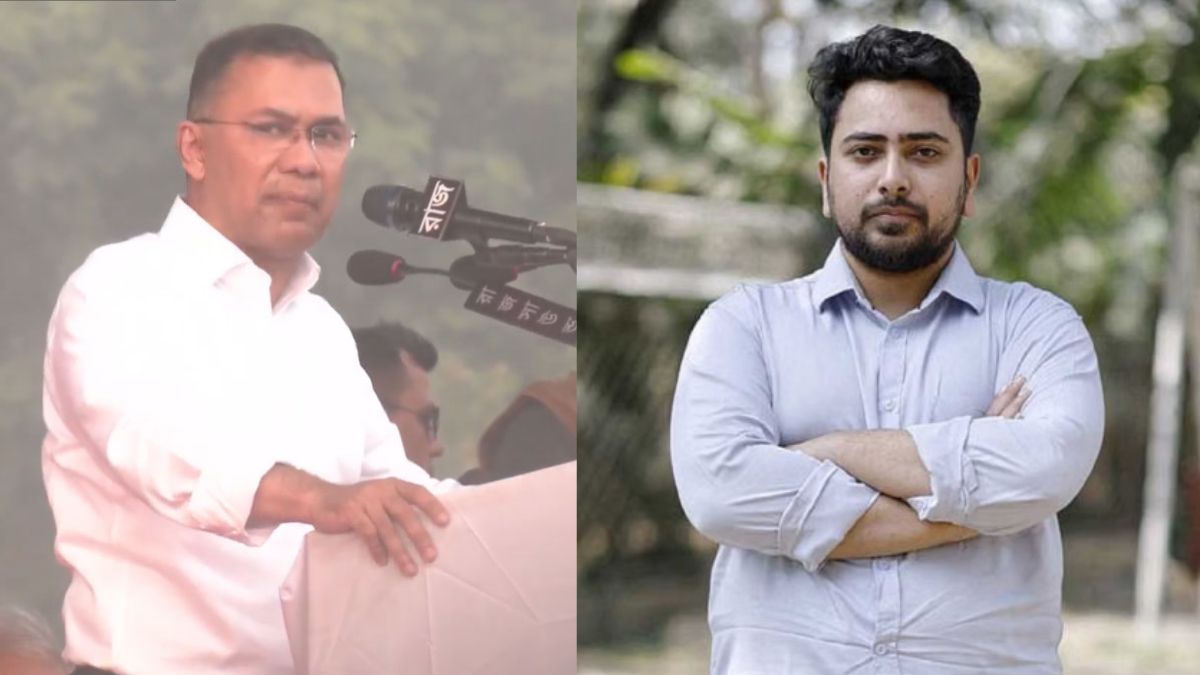 তারেক রহমান ও নাহিদ ইসলাম। কোলাজ ছবি