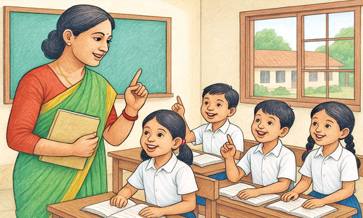 পাঠদানরত শিক্ষক। ছবি : সংগৃহীত