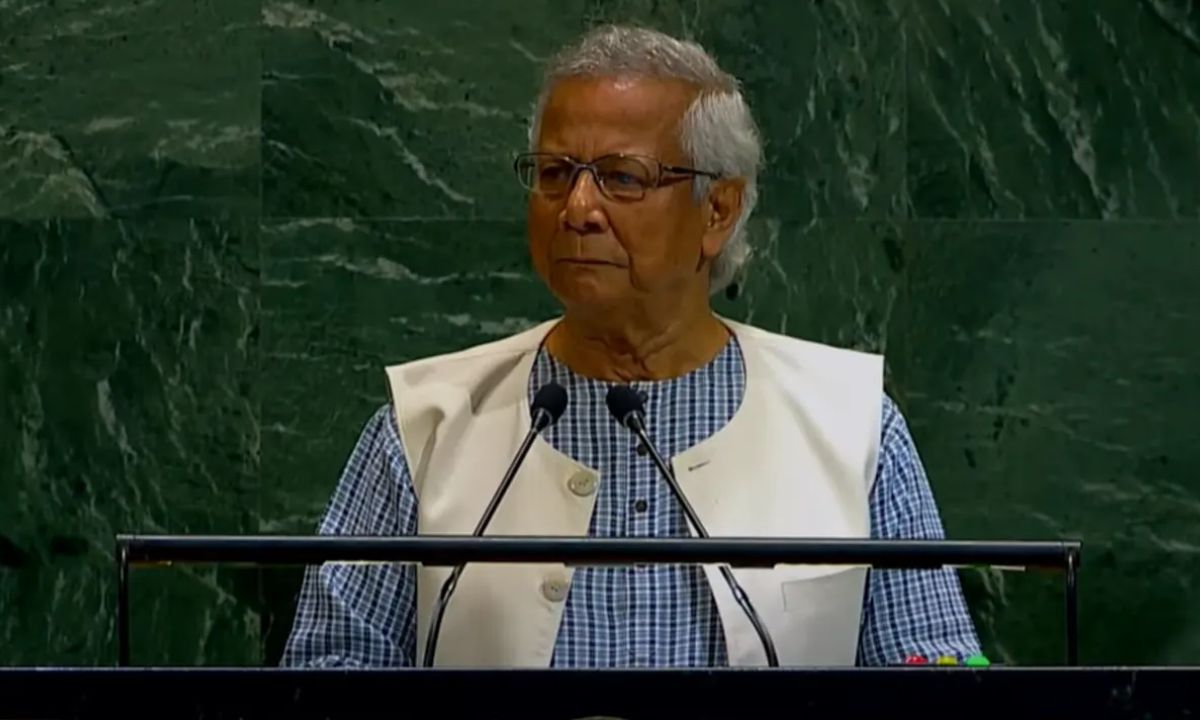 জাতিসংঘ সাধারণ পরিষদের অধিবেশনে ভাষণ দেন প্রধান উপদেষ্টা ড. মুহাম্মদ ইউনূস। ছবি- সংগৃহীত