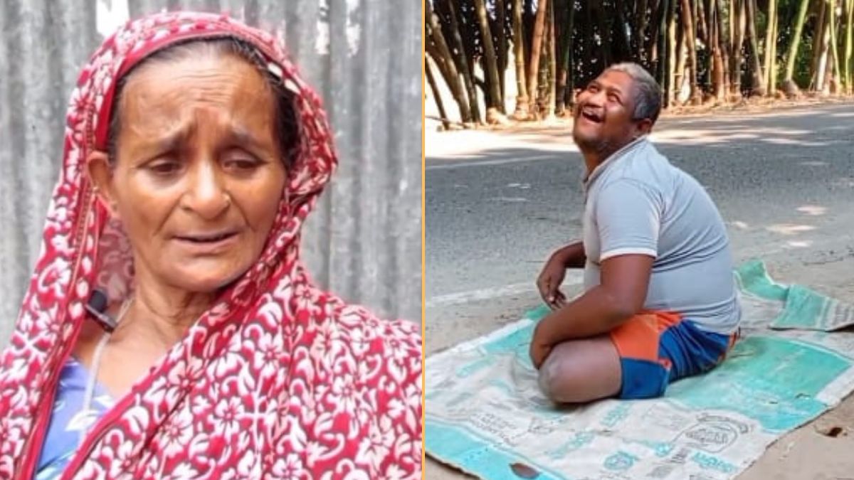 জেলেকা বেগম ও তার প্রতিবন্ধী সন্তান। ছবি- রূপালী বাংলাদেশ