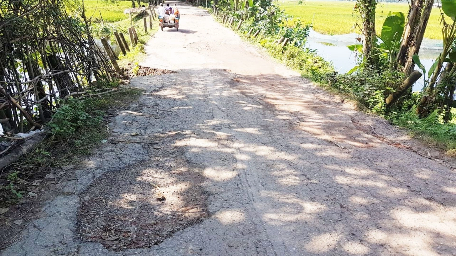 বেহাল সড়কে লক্ষাধিক  মানুষের দুর্ভোগ