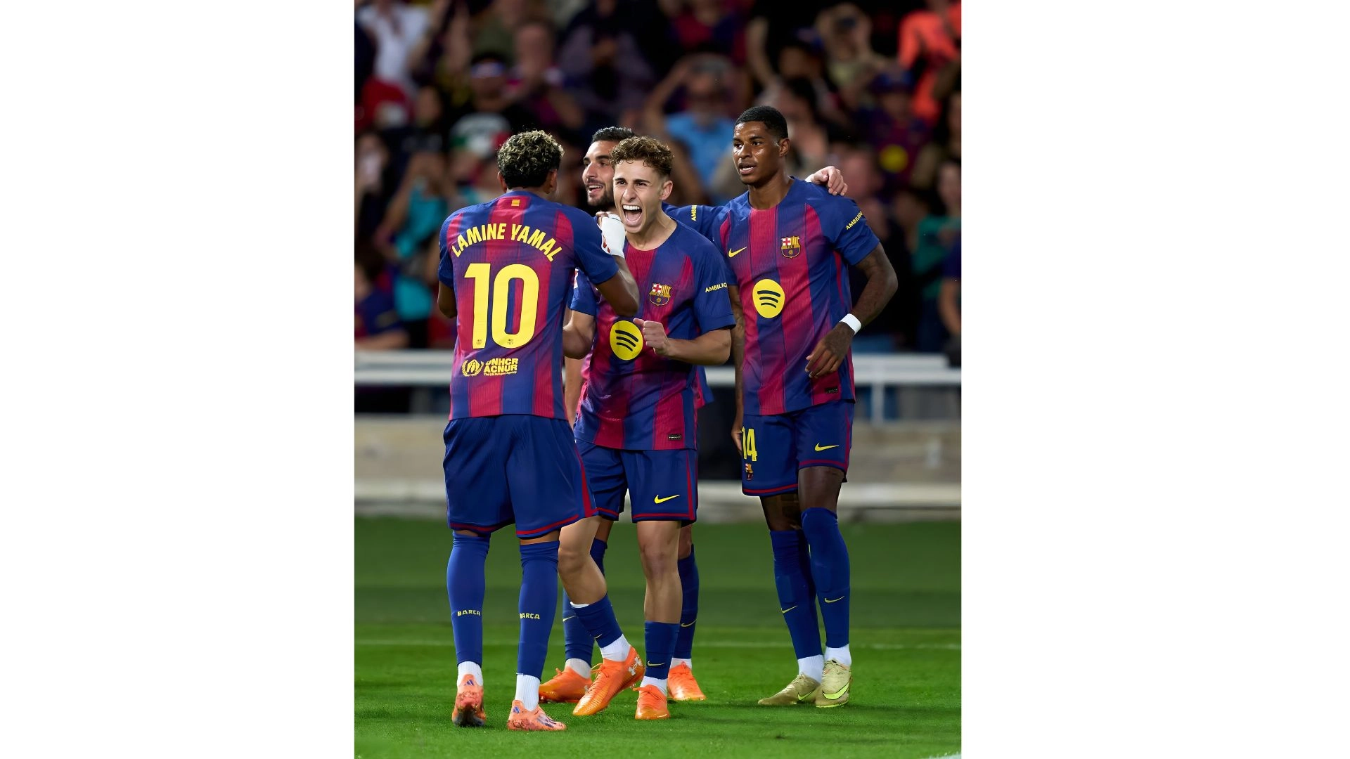 ইয়ামাল ও রাশফোডের গোলের উচ্ছ্বাস