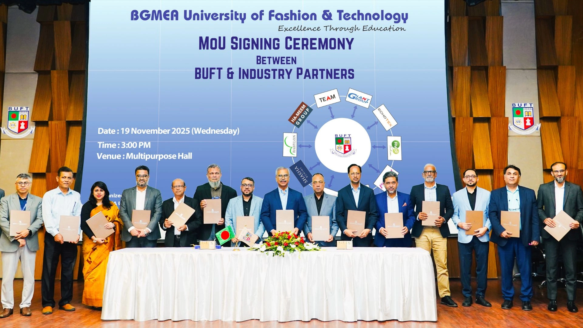 দেশের শীর্ষস্থানীয় ১০ শিল্পপ্রতিষ্ঠানের সঙ্গে বিইউএফটির সমঝোতা স্বাক্ষর