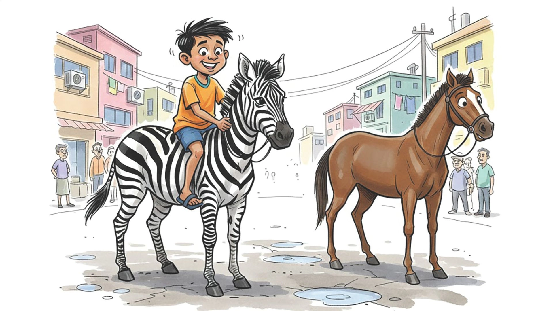 আমরা ঘোড়ায় চড়ি, জেব্রায় নয়